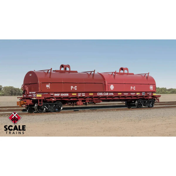 Scale Trains HO Rivet Counter Thrall 48' 2-Hood Coil Car BNSF "Mismatch Hoods ATSF & MP"
