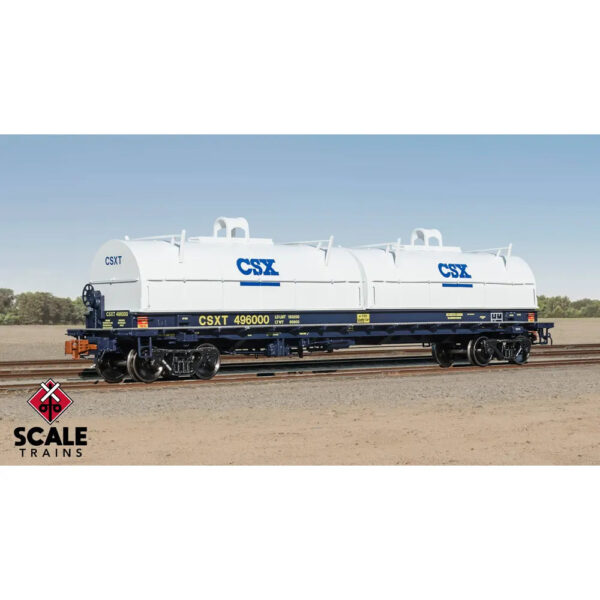 Scale Trains HO Rivet Counter Thrall 48' 2-Hood Coil Car CSX "White Hoods"