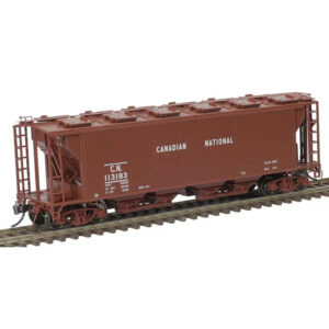 Atlas HO Slab Side Covered Hopper Canadian National "12 Hatch, Closed Sill, As Delivered"