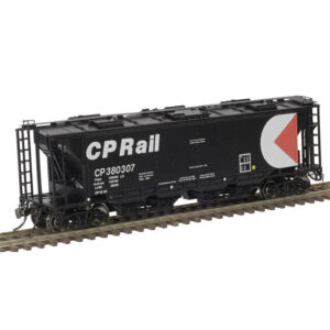 Atlas HO Slab Side Covered Hopper Canadian Pacific "6 Hatch, Open Sill"