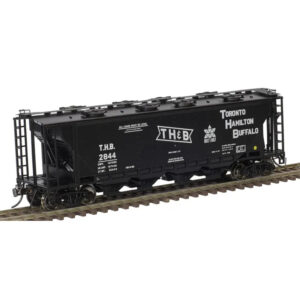 Atlas HO Slab Side Covered Hopper Toronto Hamilton & Buffalo "8 Hatch, Open Sill"