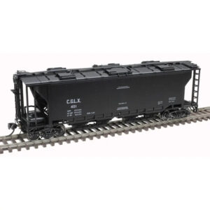 Atlas HO Slab Side Covered Hopper CGLX "6 Hatch, Open Sill"