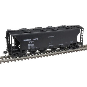 Atlas HO Slab Side Covered Hopper Canadian Pacific "8 Hatch, Open Sill, Block"