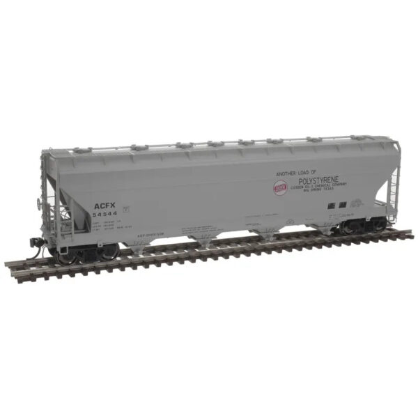 Atlas HO ACF 5250 Plastics Covered Hopper Cosden Chemical "Big Springs, TX"