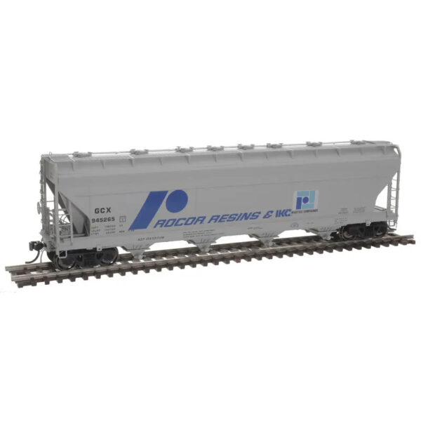 Atlas HO ACF 5250 Plastics Covered Hopper Rocor Resins "GCX"