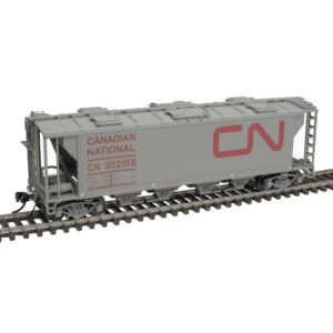Atlas HO Slab Side Covered Hopper Canadian National "6 Hatch, Closed Sill"