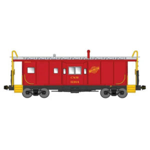 Bluford Shops N International Car Company Bay Window Caboose Phase 3 Chicago Northwestern "Red with Yellow Lettering"