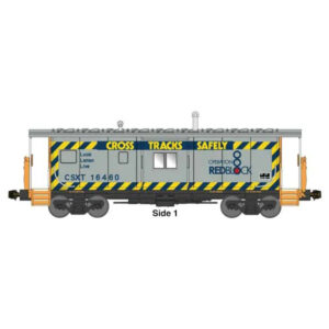 Bluford Shops N International Car Company Bay Window Caboose Phase 4 CSX "Operation Life Saver, Operation Red Block"