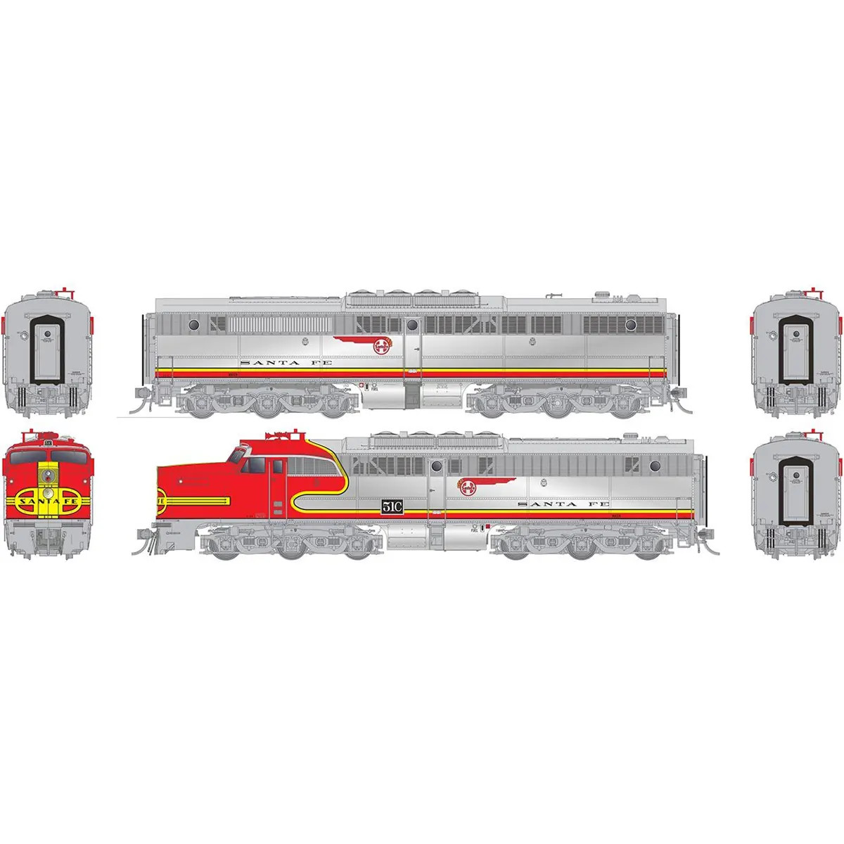 Rapido HO Alco PA-1 & PB-1 Santa Fe "Repowered"