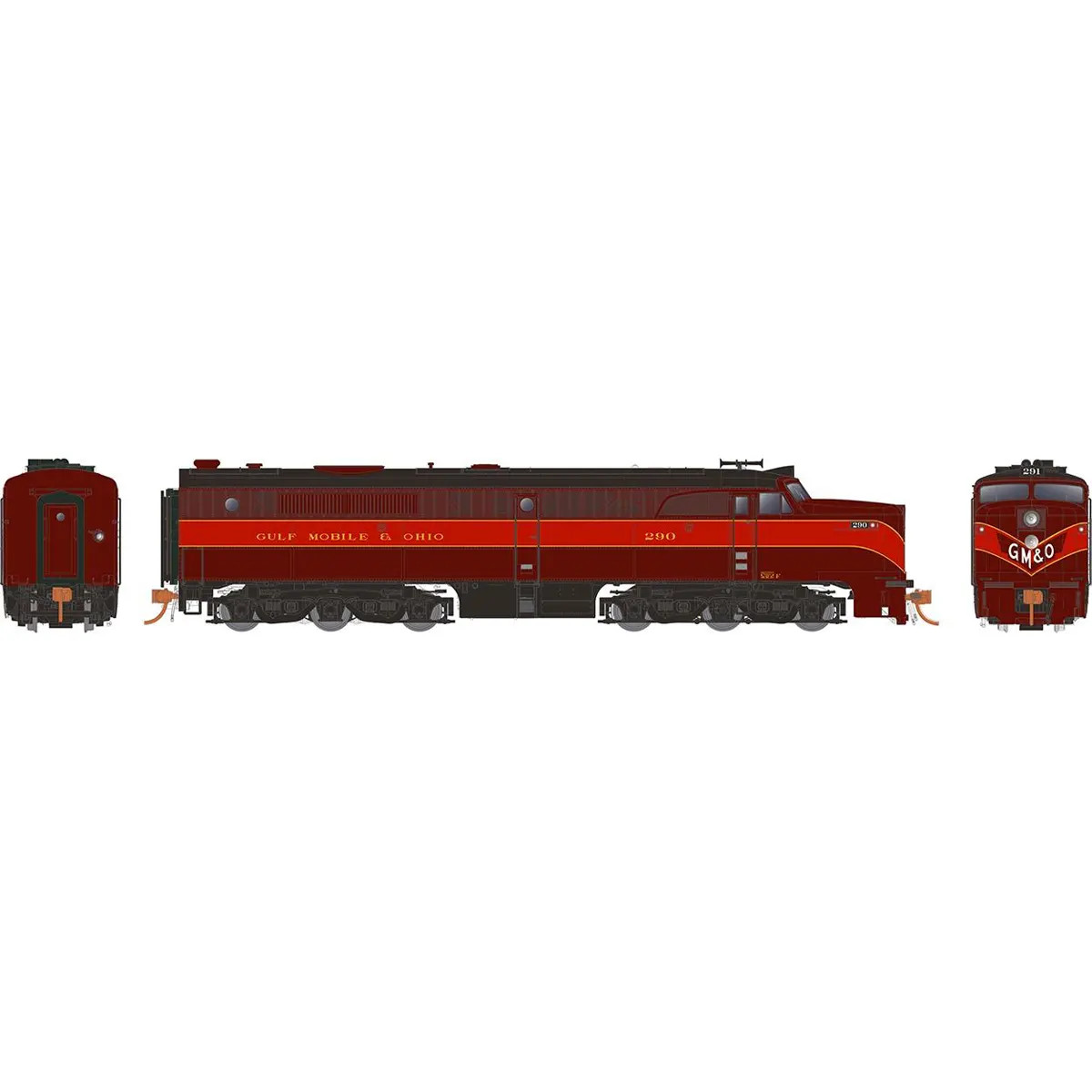 Rapido HO Alco PA-1 Gulf Mobile & Ohio w/ DCC & Sound