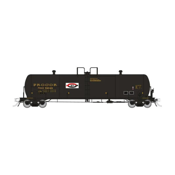 Rapido HO Procor 20,000 Gallon Tank Car Procor "PROX, Patched Split P"