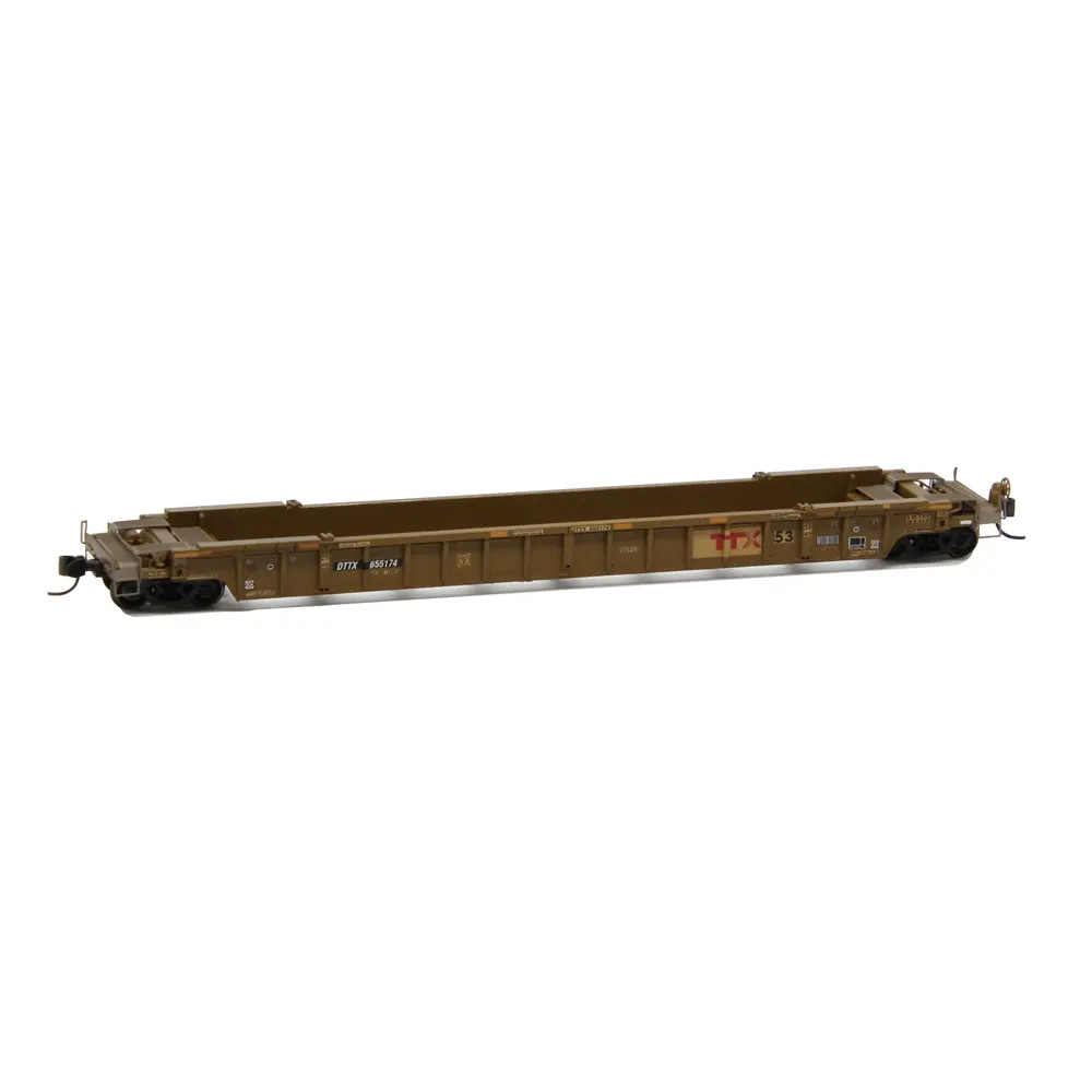 Jacksonville Terminal N 53' NSC Well Car TTX "17 Post Version, Red Logo, Weathered, Patched"