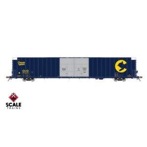Scale Trains HO Rivet Counter 86' Thrall Box Car Chessie System "Aluminum Doors, C&O"