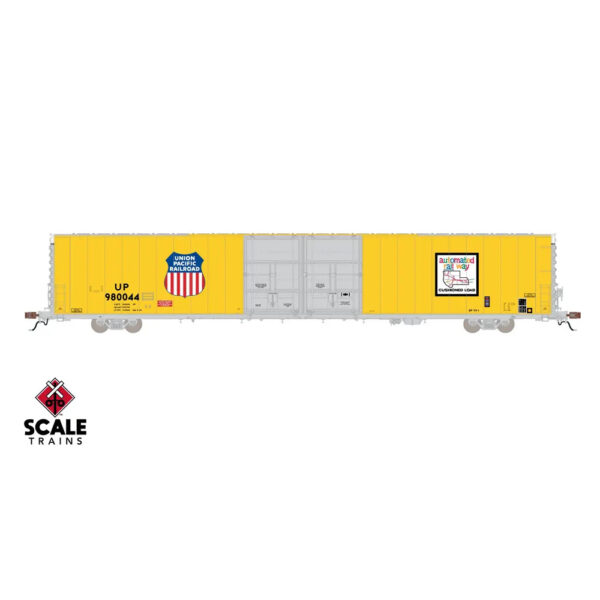 Scale Trains HO Rivet Counter 86' Thrall Box Car Union Pacific "Automated Railway, Patched"