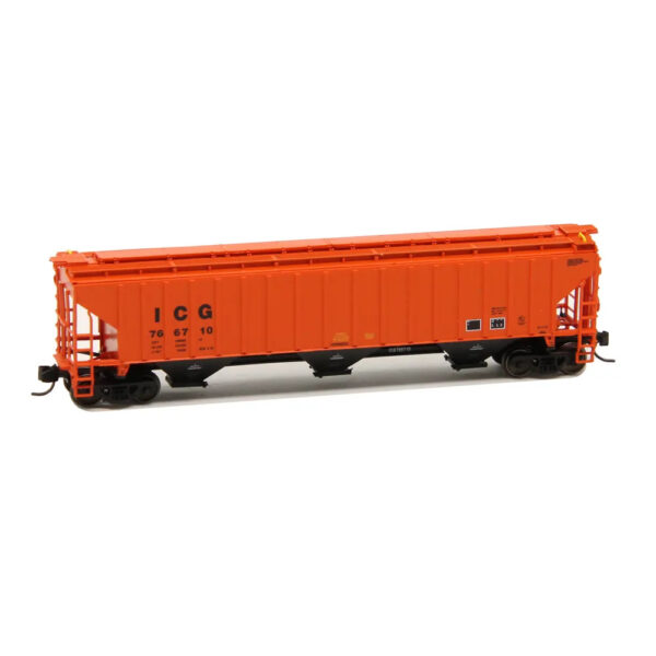 Intermountain N Pullman Standard 4750 Covered Hopper Illinois Central Gulf "Orange, Plain"
