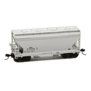 Intermountain N ACF 2970 2 Bay Covered Hopper Burlington Northern "Gray, Plain"