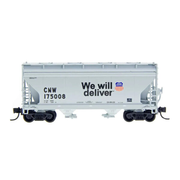 Intermountain N ACF 2970 2 Bay Covered Hopper Union Pacific "CNW, We Will Deliver"