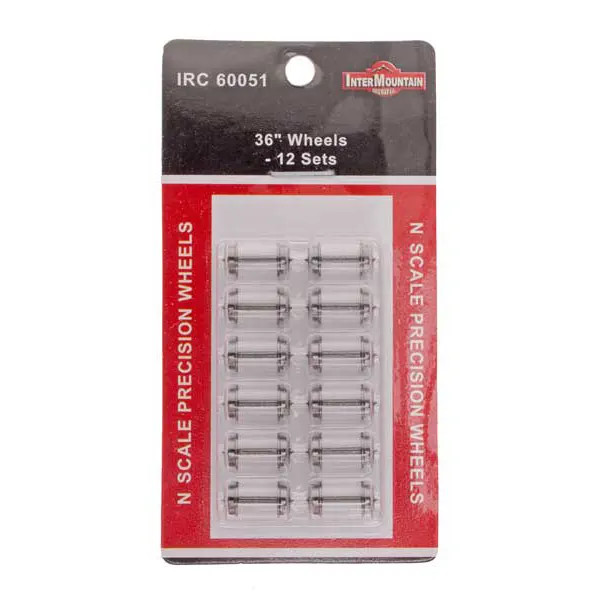 Intermountain N 36" Brass Insulated Wheelsets (Axle Length: 0.554") 12 Pack