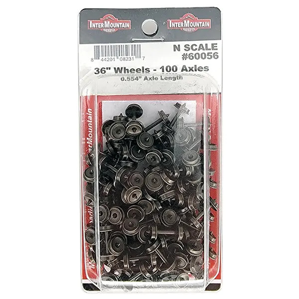 Intermountain N 36" Brass Insulated Wheelsets (Axle Length: 0.554") 100 Pack