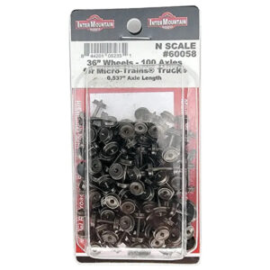 Intermountain N 36" Brass Insulated Wheelsets (Micro-Trains Trucks, Axle Length: 0.537") 100 Pack