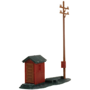 Atlas HO Telephone Shanty & Pole - Kit