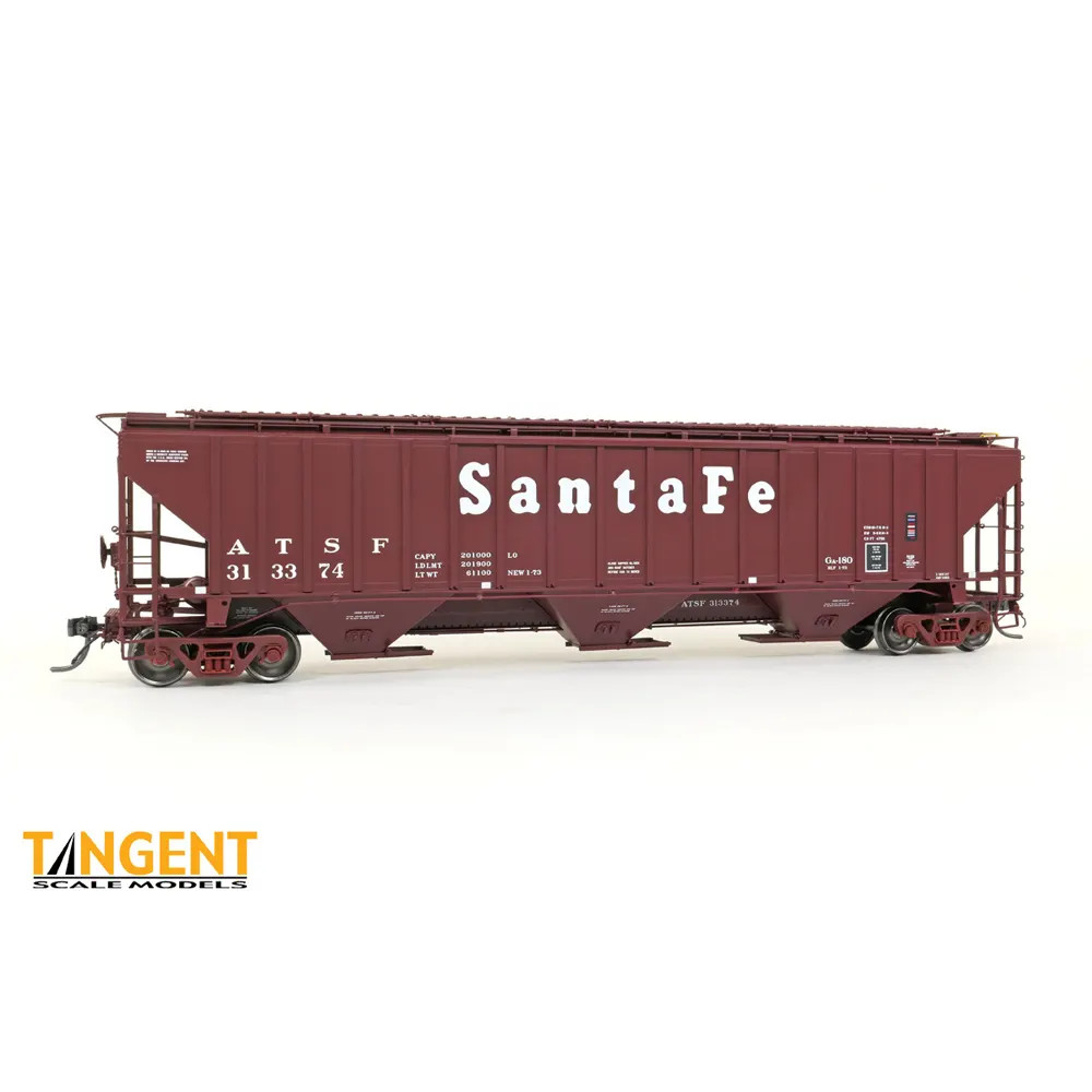 Tangent HO PS-2CD 4750 Covered Hopper Santa Fe "GA-180, Delivery 1-1973"