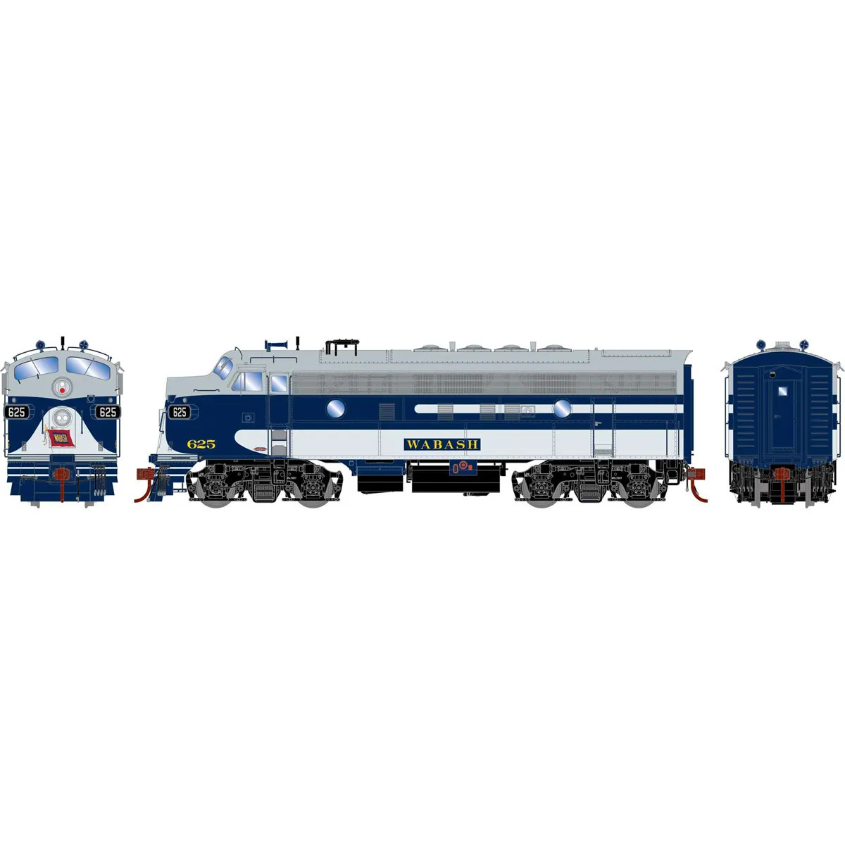 Athearn Genesis HO F7A Wabash w/ DCC & Sound
