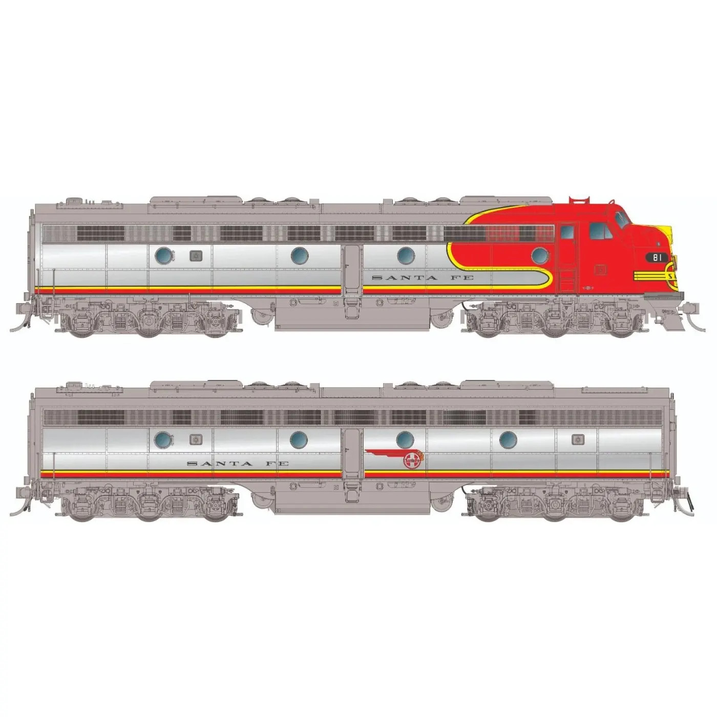 Rapido HO E8A&B Santa Fe "Warbonnet" w/ DCC & Sound