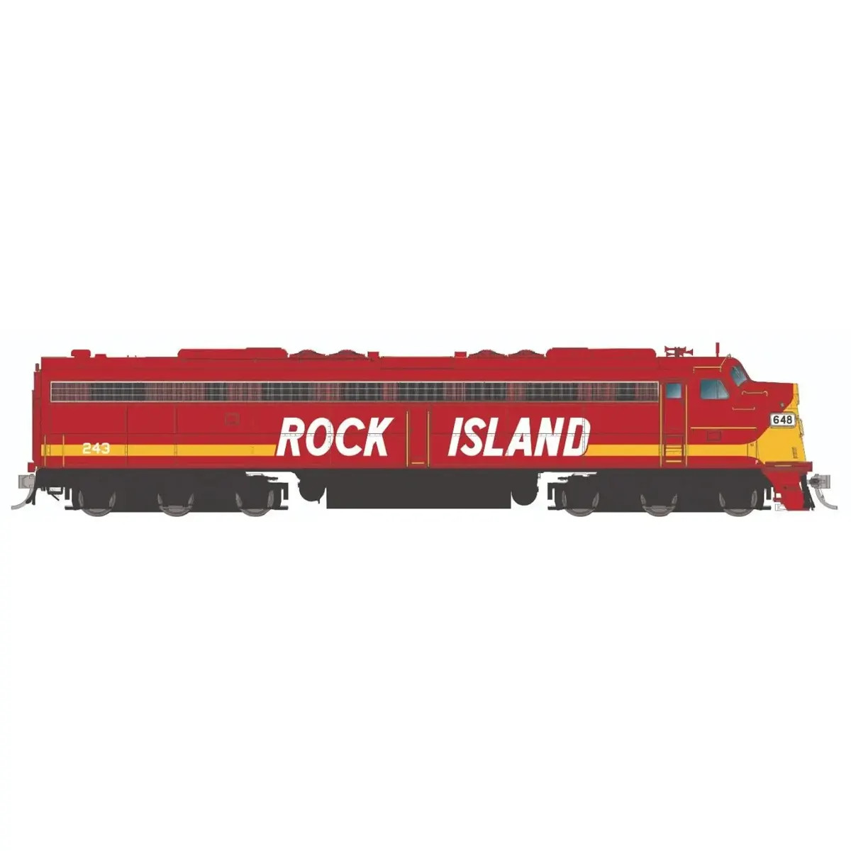 Rapido HO E8A Rock Island "Red & Yellow" w/ DCC & Sound