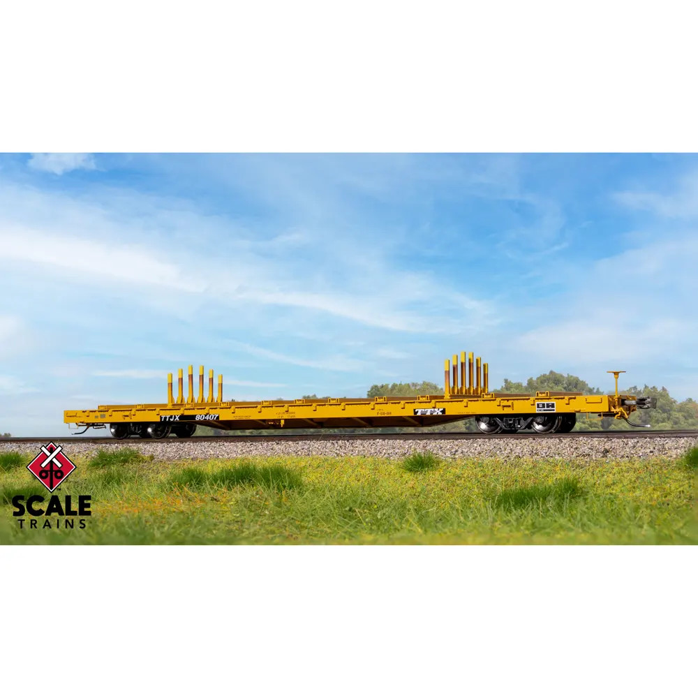 Scale Trains HO Rivet Counter F68BH Finger Rack Car Trailer Train "TTX Speed Logo"
