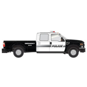 Atlas HO Ford 2008 F-350 Crew Cab Pickup Police "Black and White"