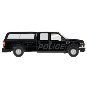 Atlas HO Ford 2008 F-350 Crew Cab Pickup Police w/ Topper "Stealth"