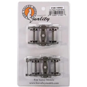 Fox Valley Models HO Passenger Trucks, Milwaukee Road "Gray"