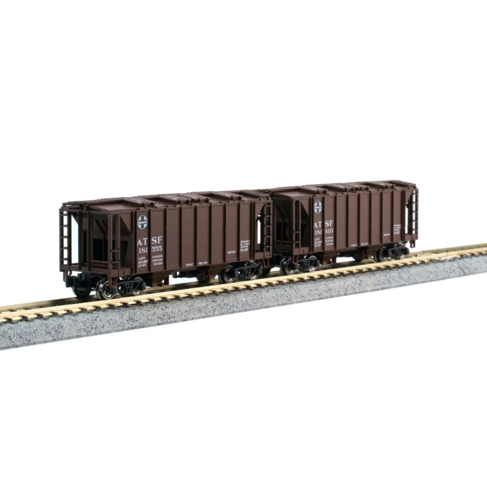 Kato N ACF 2-Bay Covered Hopper 8 Car Set (ATSF #181555 & 181610, CB&Q #182266 & 182301, C&O #800 & 1010, UP #210 & 409)