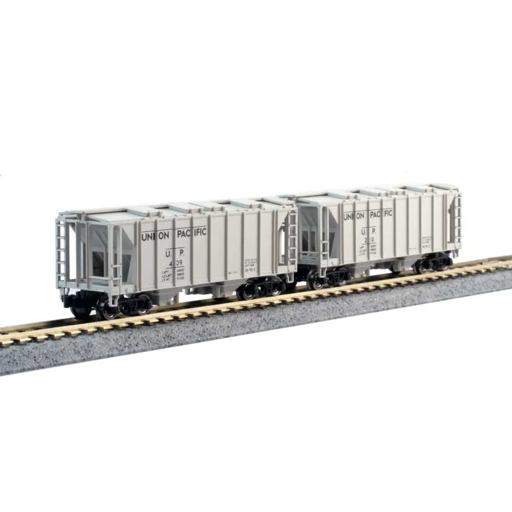 Kato N ACF 2-Bay Covered Hopper 8 Car Set (ATSF #181555 & 181610, CB&Q #182266 & 182301, C&O #800 & 1010, UP #210 & 409) - Image 4