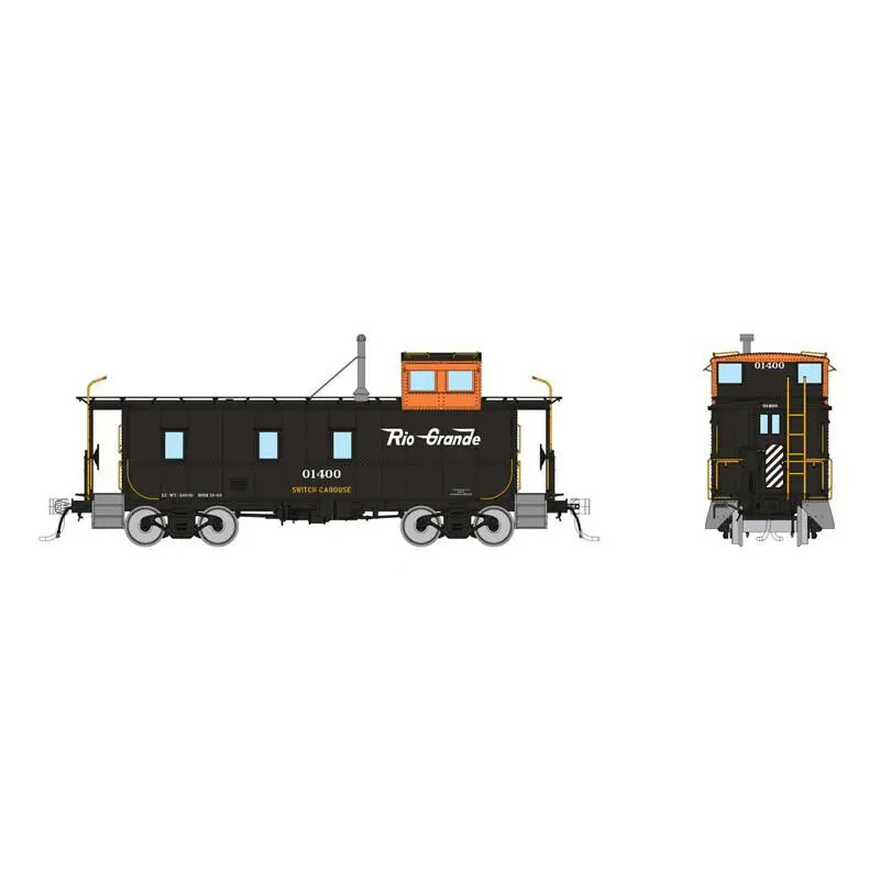 Rapido HO DRGW Steel Riveted Caboose Denver & Rio Grande "Switch Caboose Scheme" w/ Lights