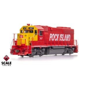 Scale Trains HO Rivet Counter GP40 Rock Island "Red & Yellow with Speed Lettering" w/ DCC & Sound