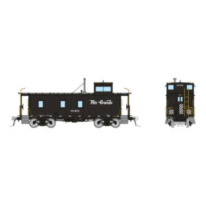 Rapido HO DRGW Steel Riveted Caboose Denver & Rio Grande "Early Modifications, Black Scheme" w/ Lights
