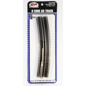 Atlas N - Code 80 17" Radius Curve - 6 Pack