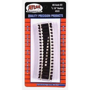 Atlas HO - Code 83 18" Radius 1/2 Curve