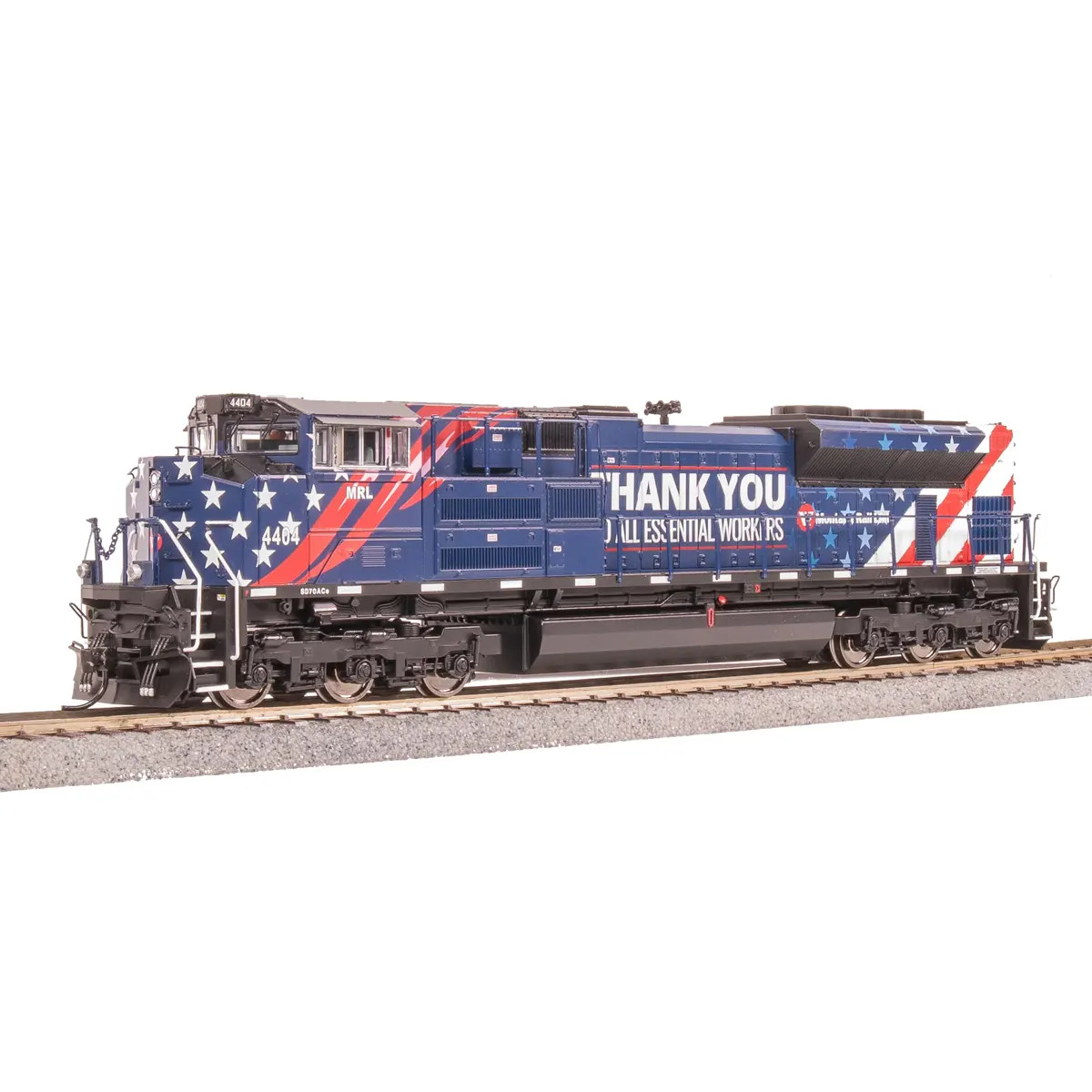 Broadway Limited Paragon 4 HO SD70ACe Montana Rail Link "Essential Workers" w/ DCC, Sound & Smoke #4404