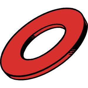 Kadee - 208 - Red Insulating Fiber Washers, .015" Thick - 48 Pack