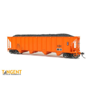 Tangent HO PS 3400cf Quad Coal Hopper Bessemer & Lake Erie "Delivery Orange T8 Auto-Flo" #65548