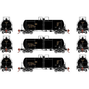 Athearn Genesis HO 13,000 Gallon Acid Tank Car UTLX "Black" 3 Pack
