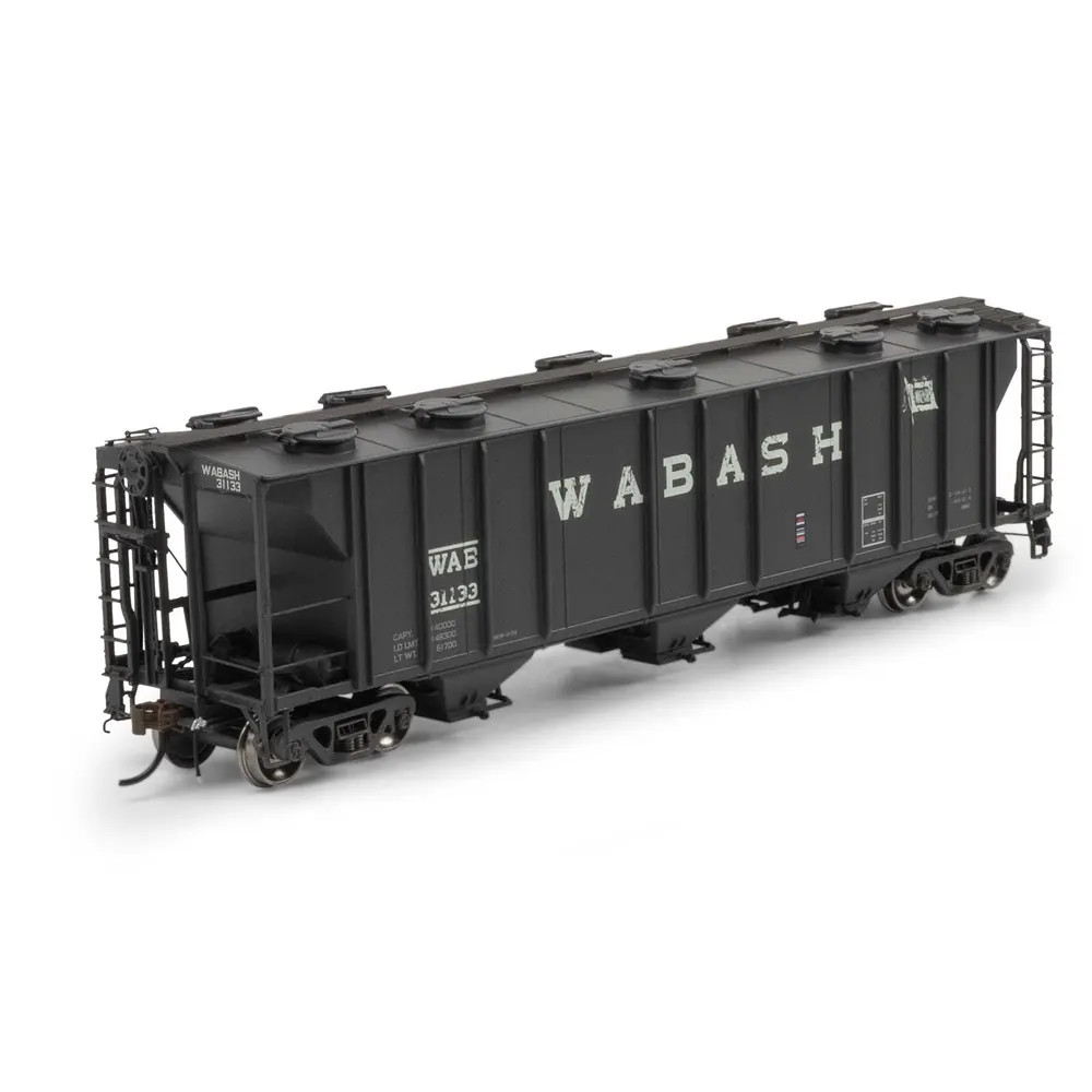 Athearn Genesis HO PS-2 2893 3 Bay Covered Hopper Wabash "Faded"