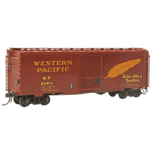 Kadee HO 40' PS-1 Box Car Western Pacific "Rides Like a Feather"