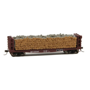 Atlas HO 40' GSC Pulpwood Flat Car Missouri Pacific w/ Load