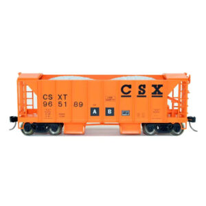 Bowser HO 70 Ton 2 Bay Ballast Hopper with Side Chutes CSX "Orange"