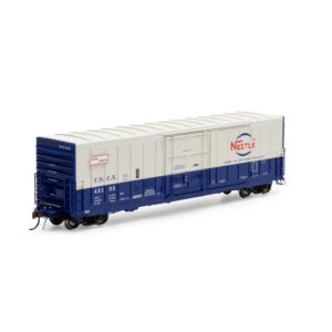 Athearn Genesis HO 50' PC&F Box Car Nestle "TCNX, Rib Side w/ 10' 6" Door"