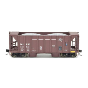 Bowser HO 70 Ton 2 Bay Ballast Hopper with Side Chutes Milwaukee Road
